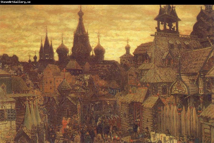 unknow artist The Old Moscow a street in Kitai-Gorod in the 17th century